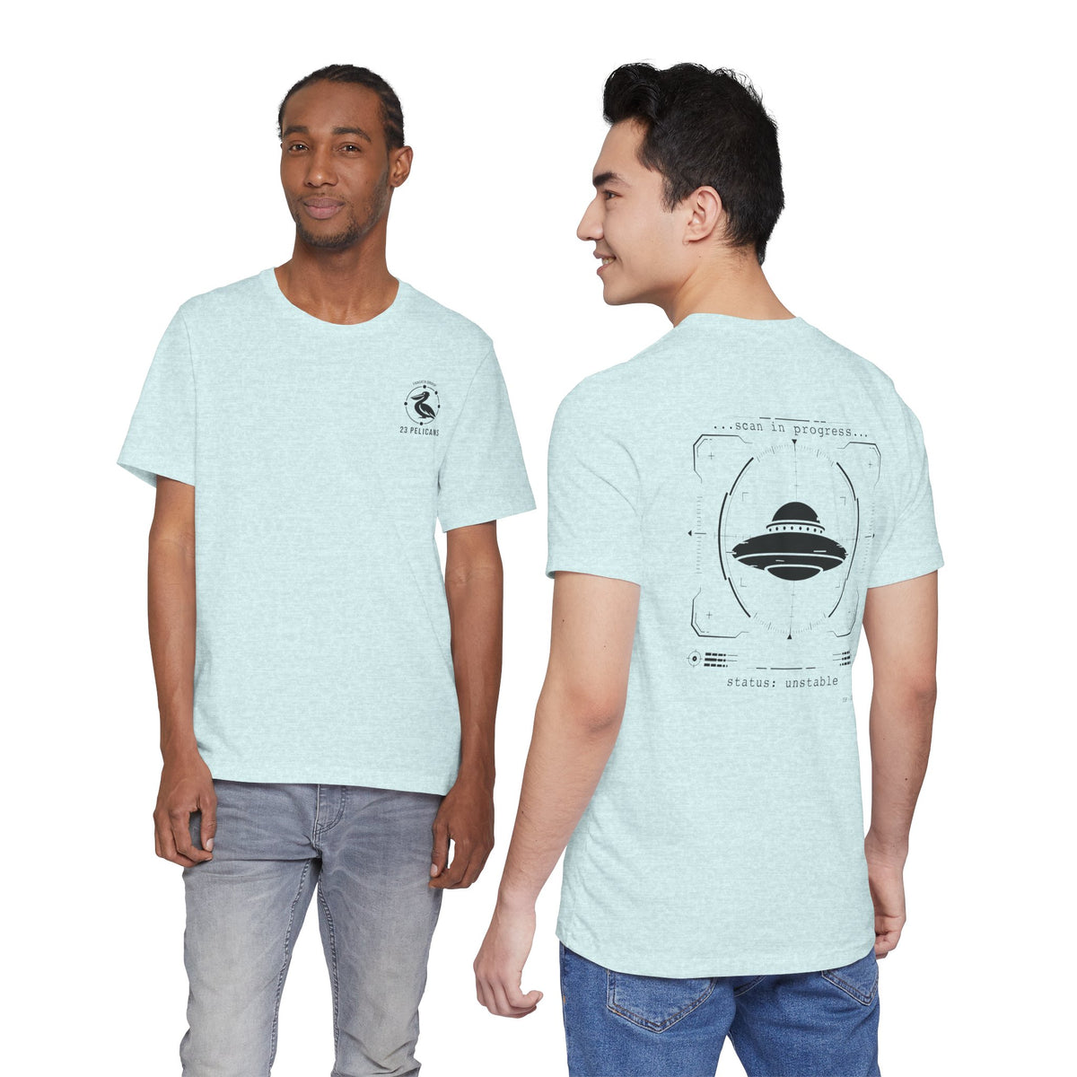 UFO Scan Tee | “Scan in Progress” Unidentified Signal Shirt | 23 Pelicans Glitch Reality
