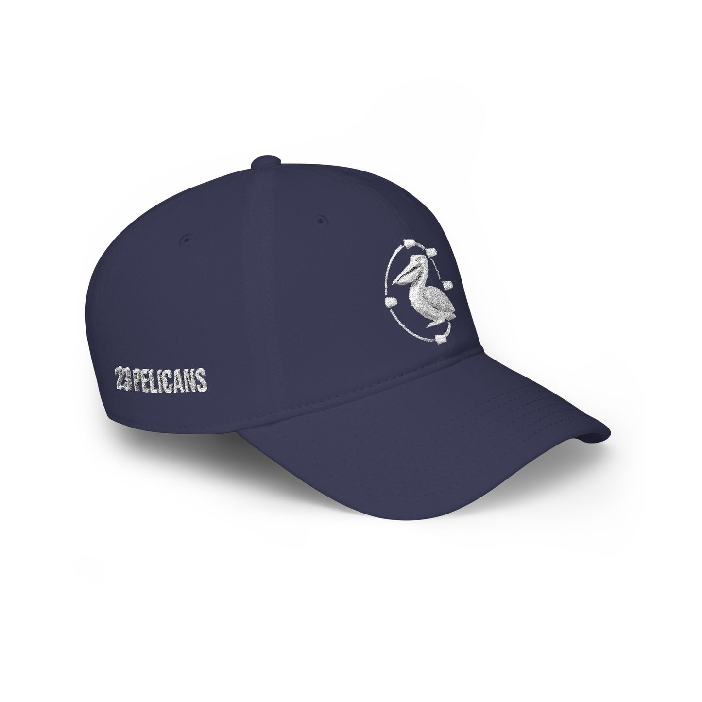 23 Pelicans Baseball Cap – Logo Front & Side Detail white | Pelican Signal