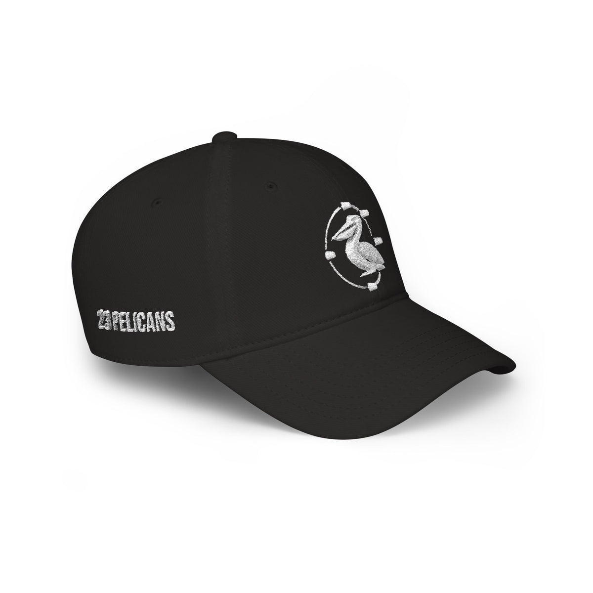 23 Pelicans Baseball Cap – Logo Front & Side Detail white | Pelican Signal