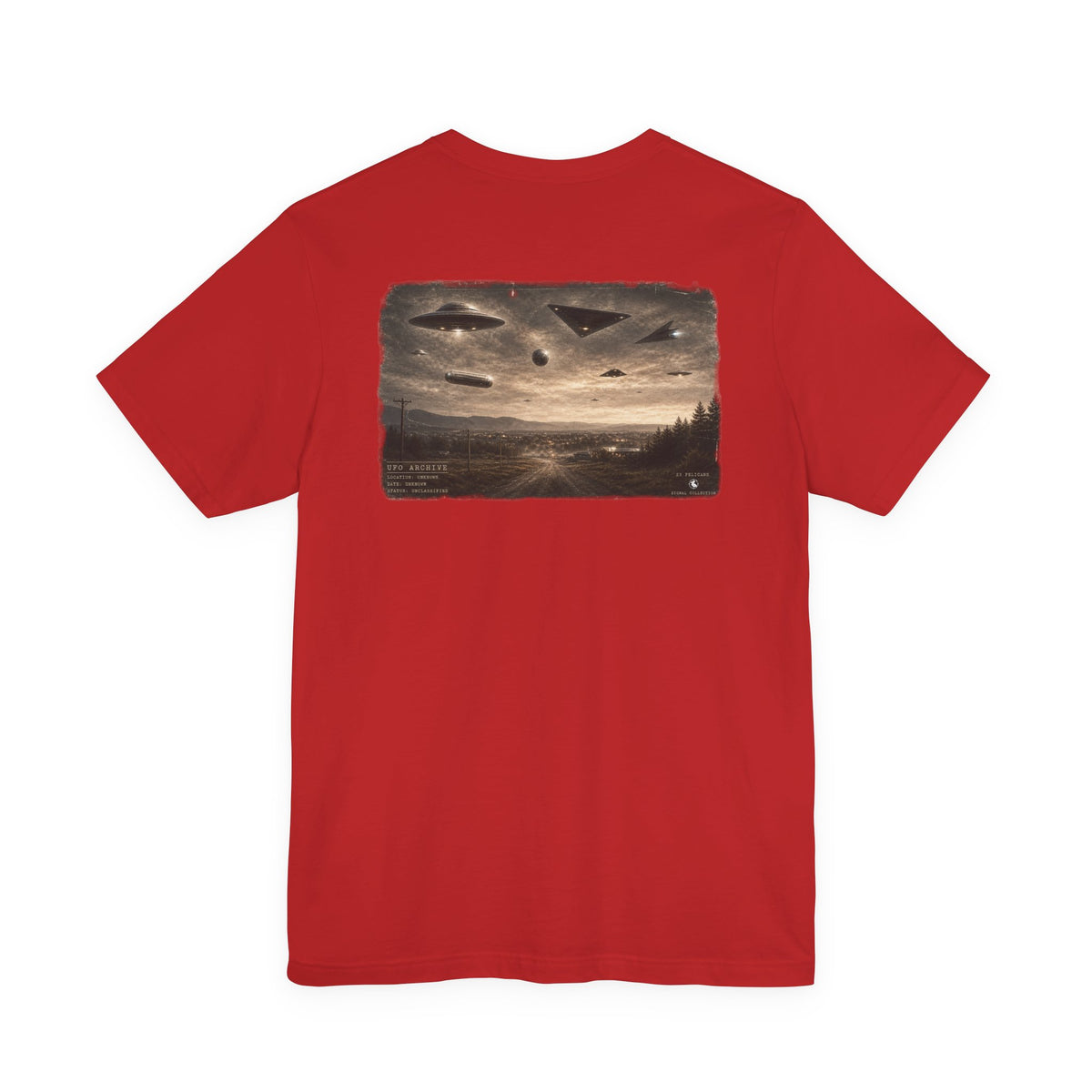 UFO Archive Tee | Unclassified Aerial Sightings Shirt | Tic Tac & Saucer Formation | 23 Pelicans