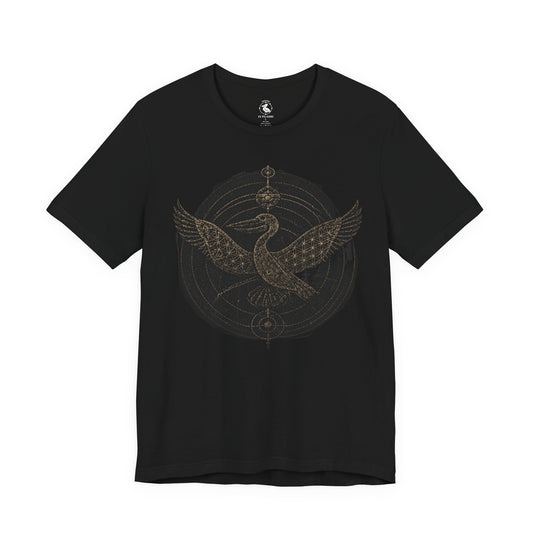 23 Pelicans Crop Circle Tee | Sacred Geometry Pelican Shirt | Premium Mystery Streetwear - fainted variant