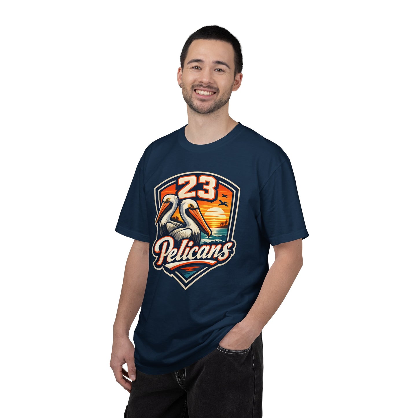 Spirit 23 Tee – Pelicans & Palm Graphic T-Shirt | Pelican Signal | 23 Pelicans