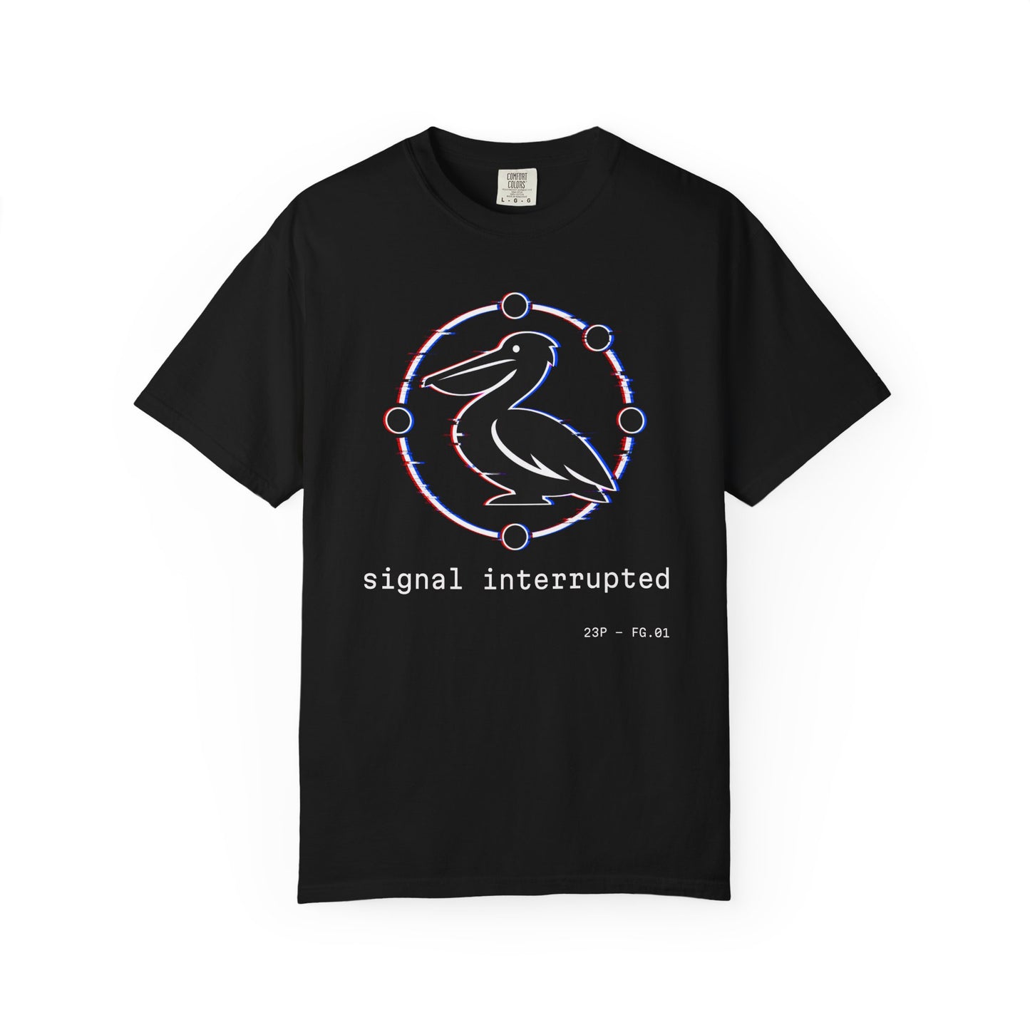 23 Pelicans Glitch Signal Tee | Minimal Distortion Logo Shirt | Glitch Reality Collection
