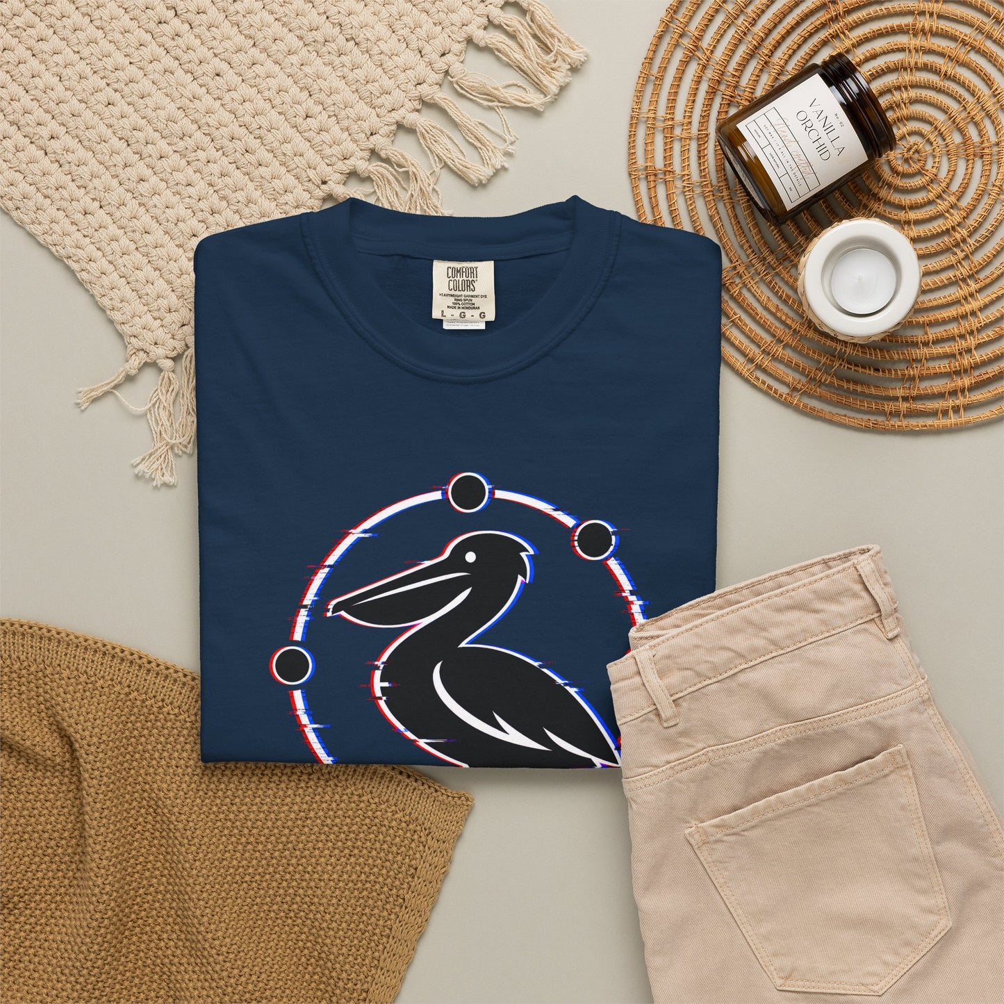 23 Pelicans Glitch Signal Tee | Minimal Distortion Logo Shirt | Glitch Reality Collection