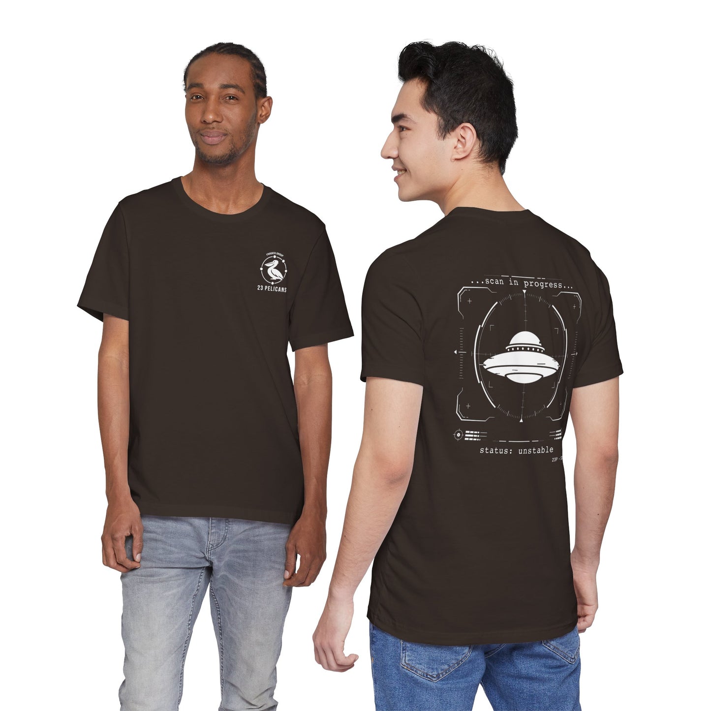 UFO Scan Tee | “Scan in Progress” Unidentified Signal Shirt | 23 Pelicans Glitch Reality
