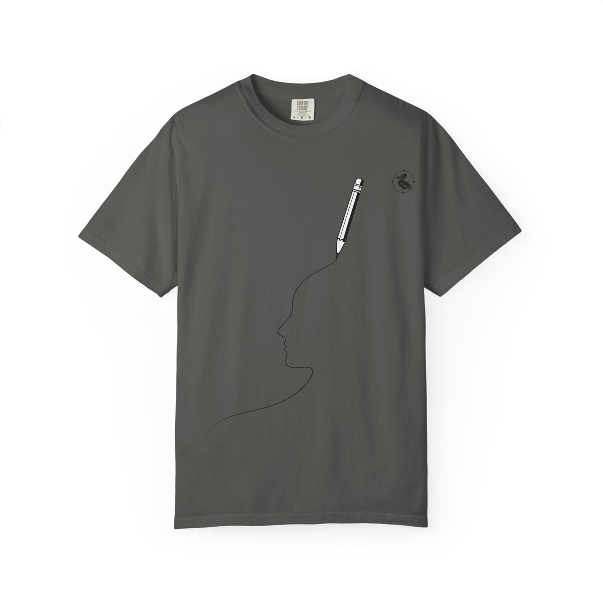 T-Shirt — Minimalist Pencil Head Outline Tee