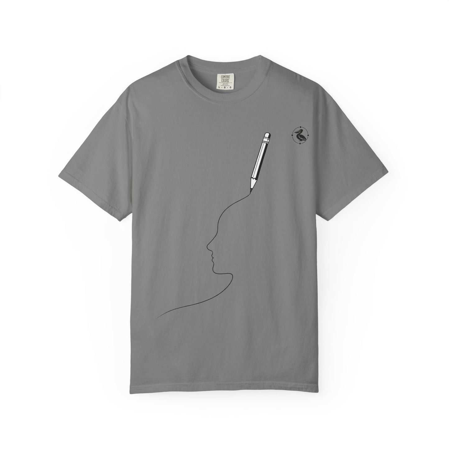 T-Shirt — Minimalist Pencil Head Outline Tee