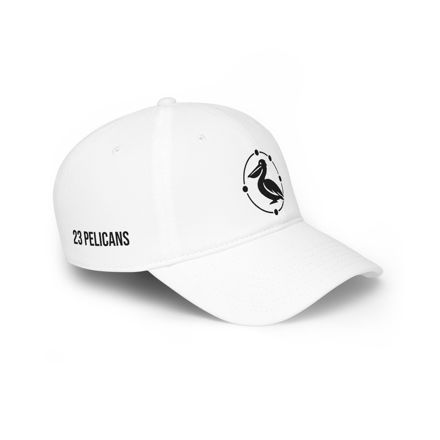 23 Pelicans Baseball Cap – Logo Front & Side Detail | Pelican Signal