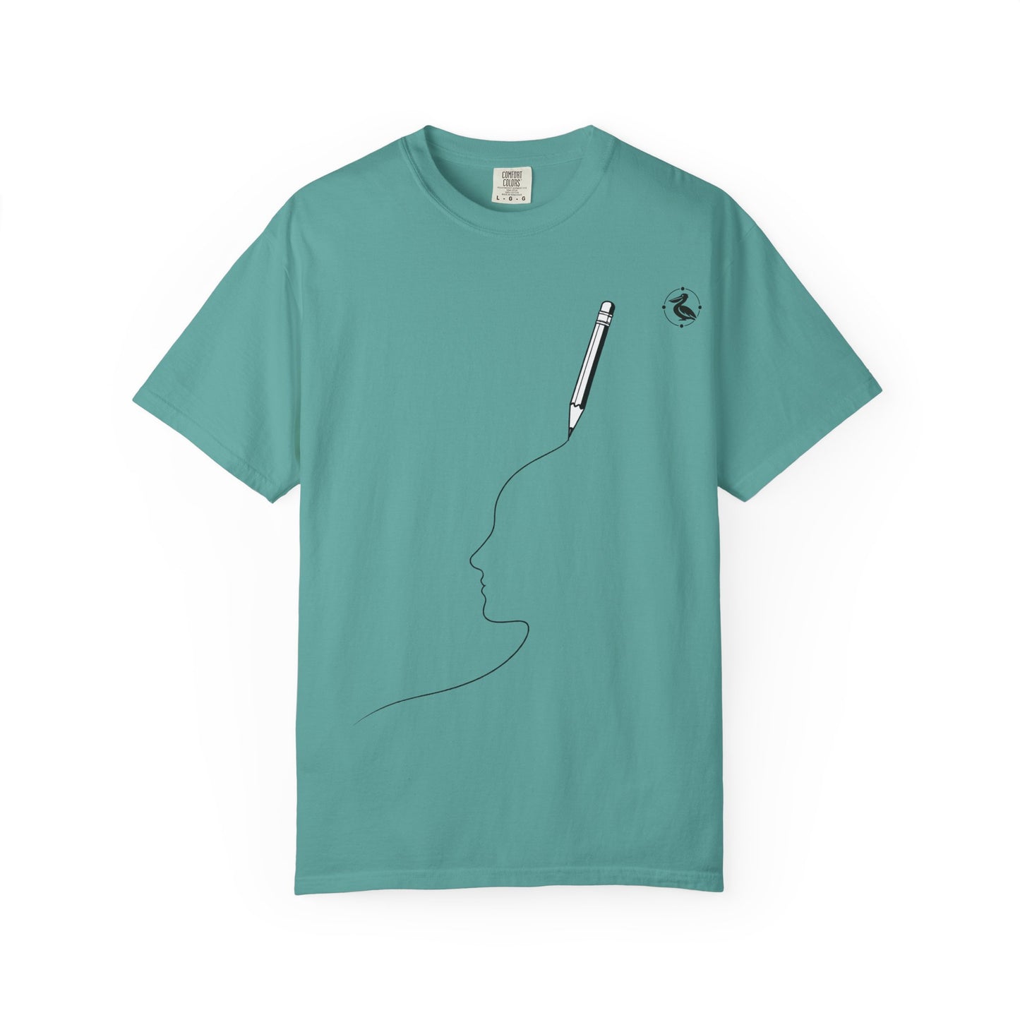T-Shirt — Minimalist Pencil Head Outline Tee