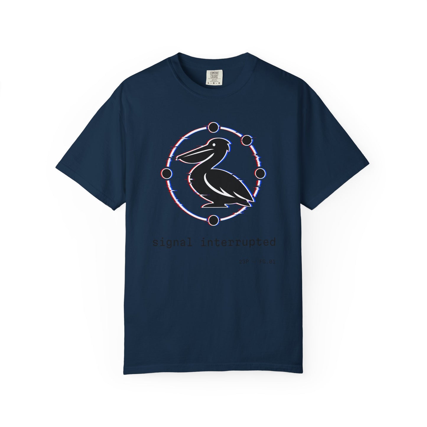 23 Pelicans Glitch Signal Tee | Minimal Distortion Logo Shirt | Glitch Reality Collection