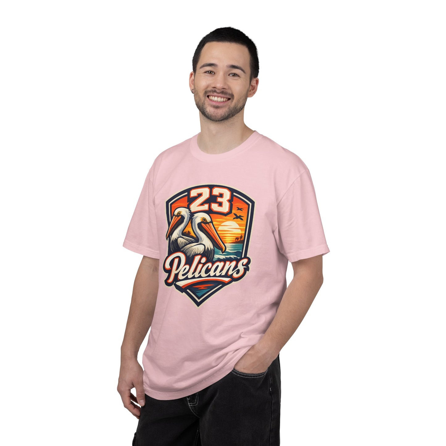 Spirit 23 Tee – Pelicans & Palm Graphic T-Shirt | Pelican Signal | 23 Pelicans