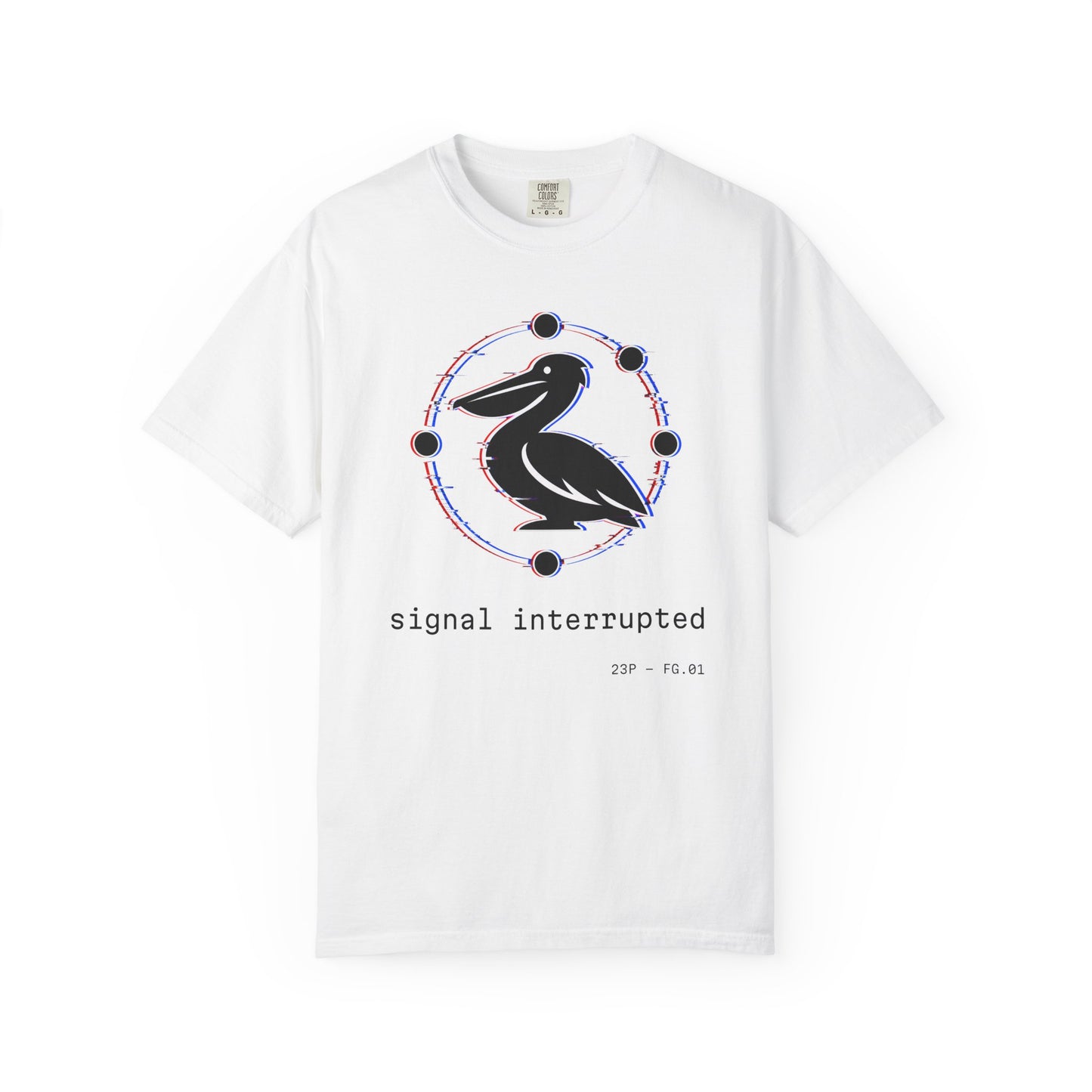 23 Pelicans Glitch Signal Tee | Minimal Distortion Logo Shirt | Glitch Reality Collection