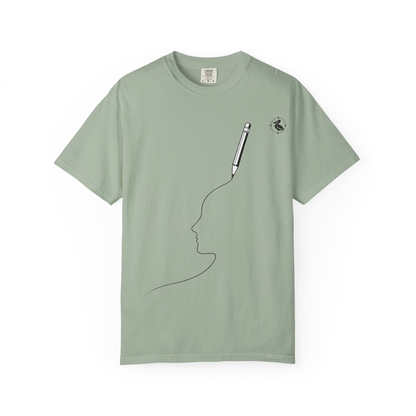T-Shirt — Minimalist Pencil Head Outline Tee