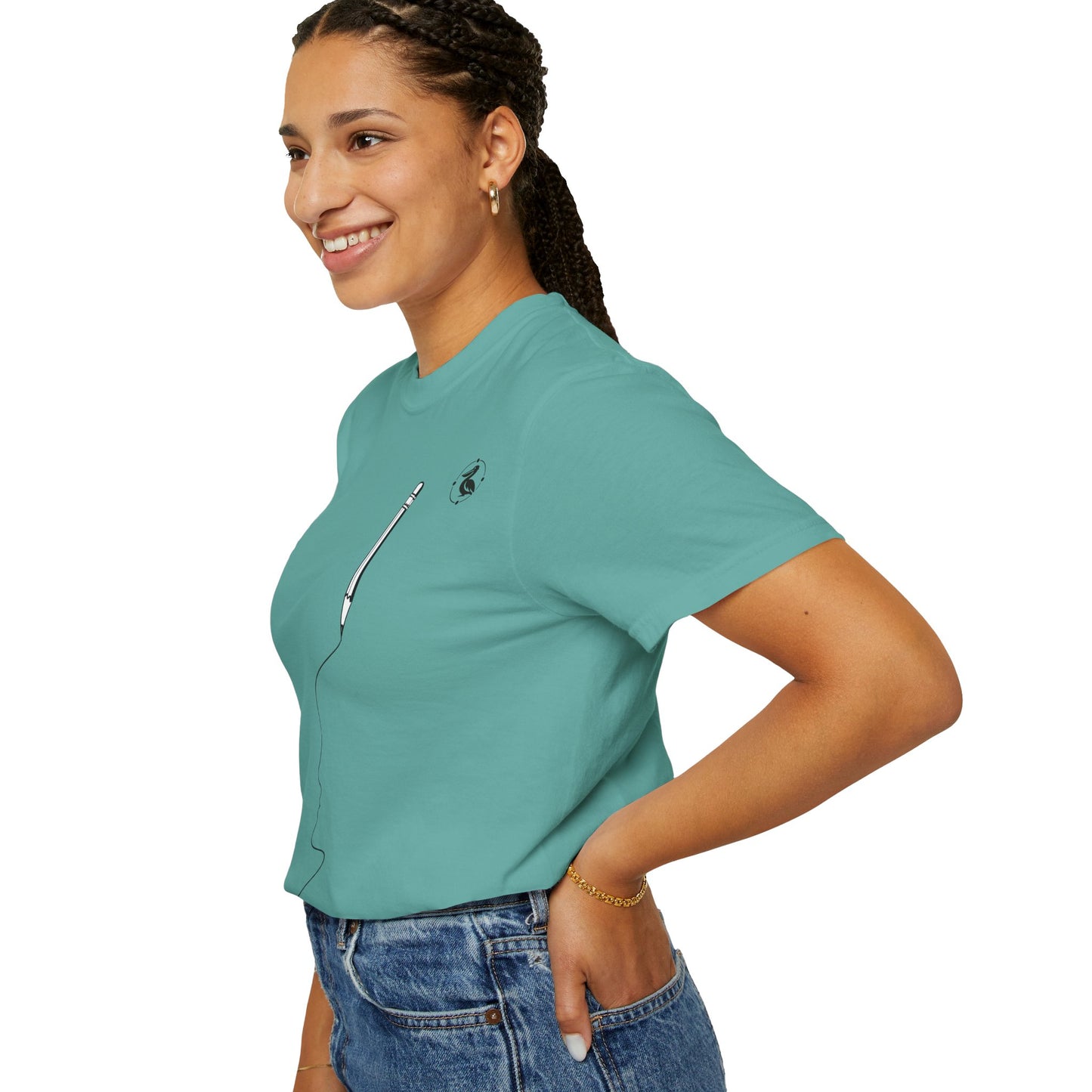 T-Shirt — Minimalist Pencil Head Outline Tee
