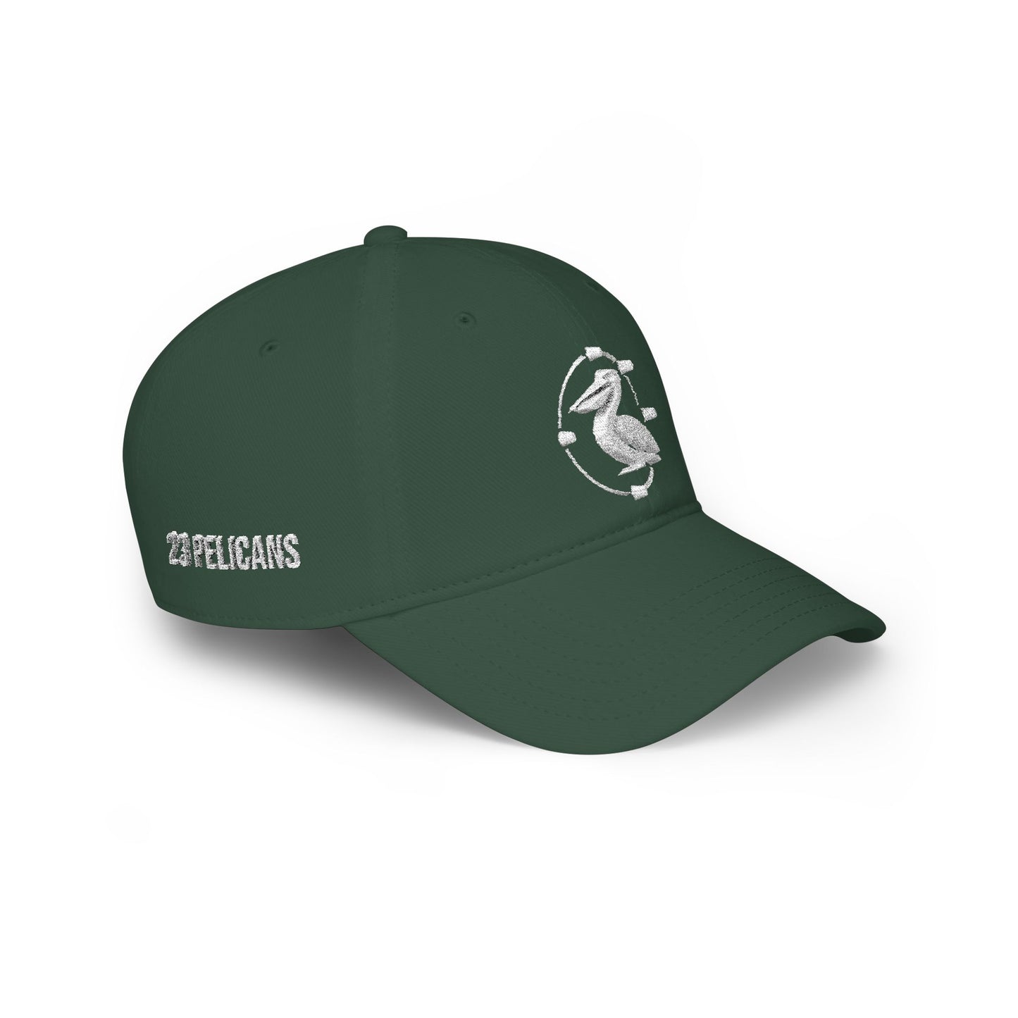 23 Pelicans Baseball Cap – Logo Front & Side Detail white | Pelican Signal