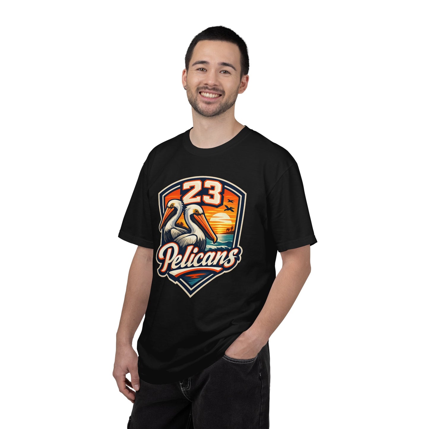 Spirit 23 Tee – Pelicans & Palm Graphic T-Shirt | Pelican Signal | 23 Pelicans