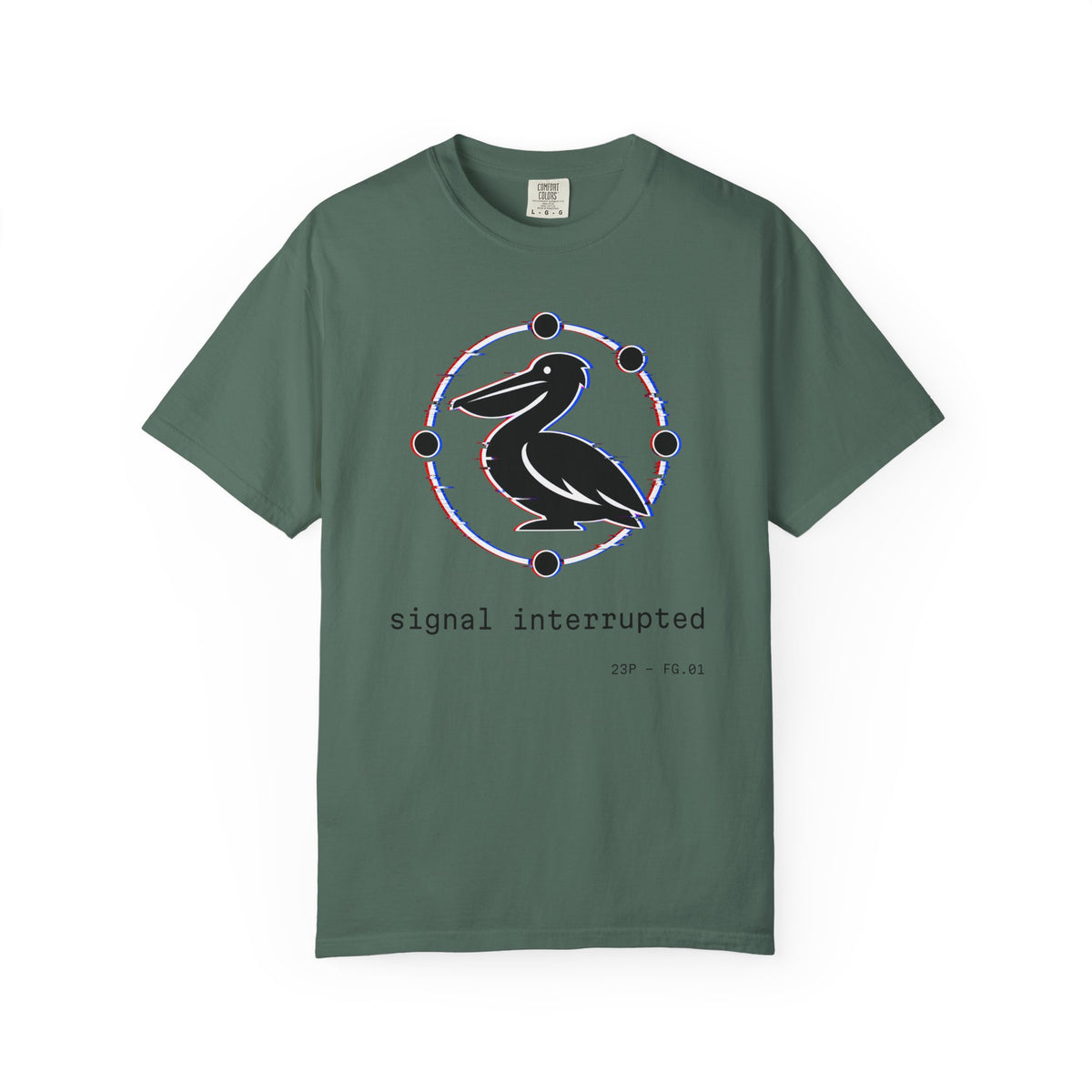 23 Pelicans Glitch Signal Tee | Minimal Distortion Logo Shirt | Glitch Reality Collection