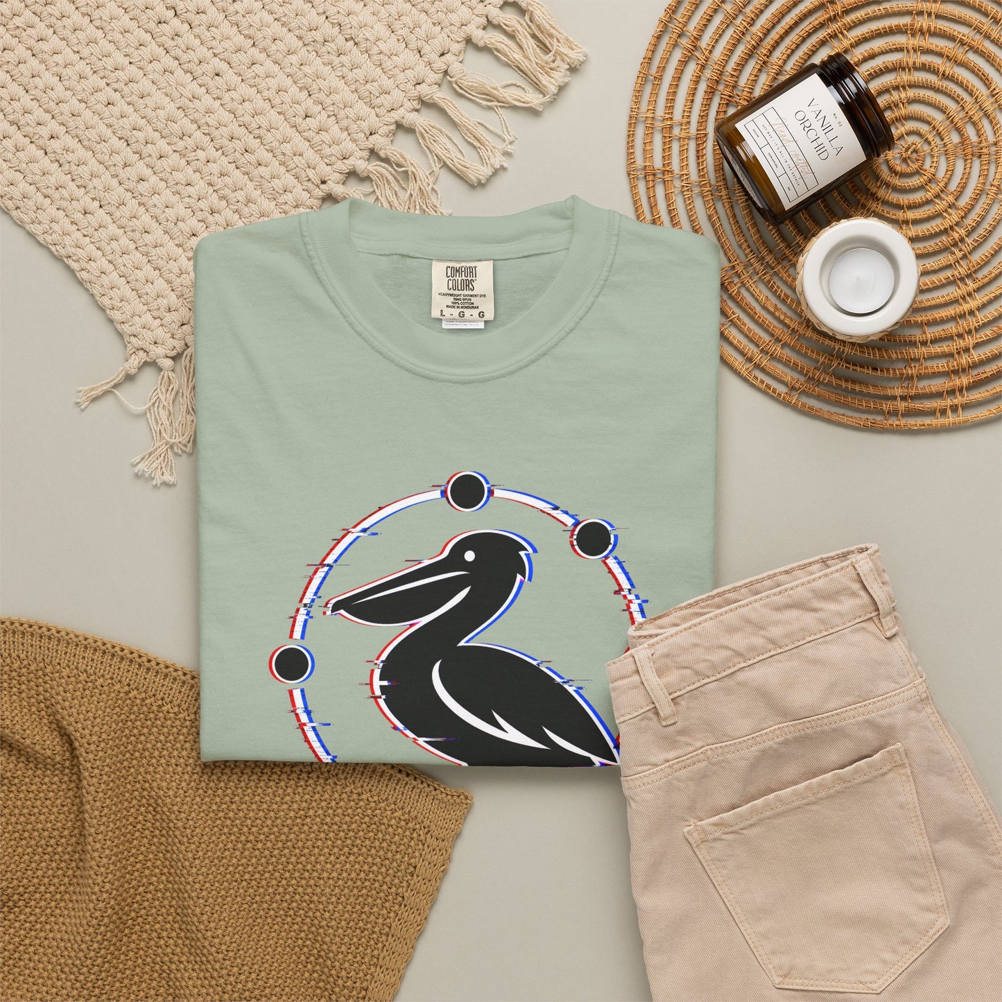 23 Pelicans Glitch Signal Tee | Minimal Distortion Logo Shirt | Glitch Reality Collection