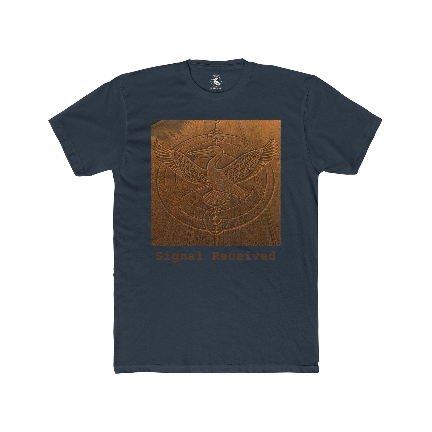 Pelican Crop Circle Photo Tee | Aerial Formation Shirt | 23 Pelicans Signal Series