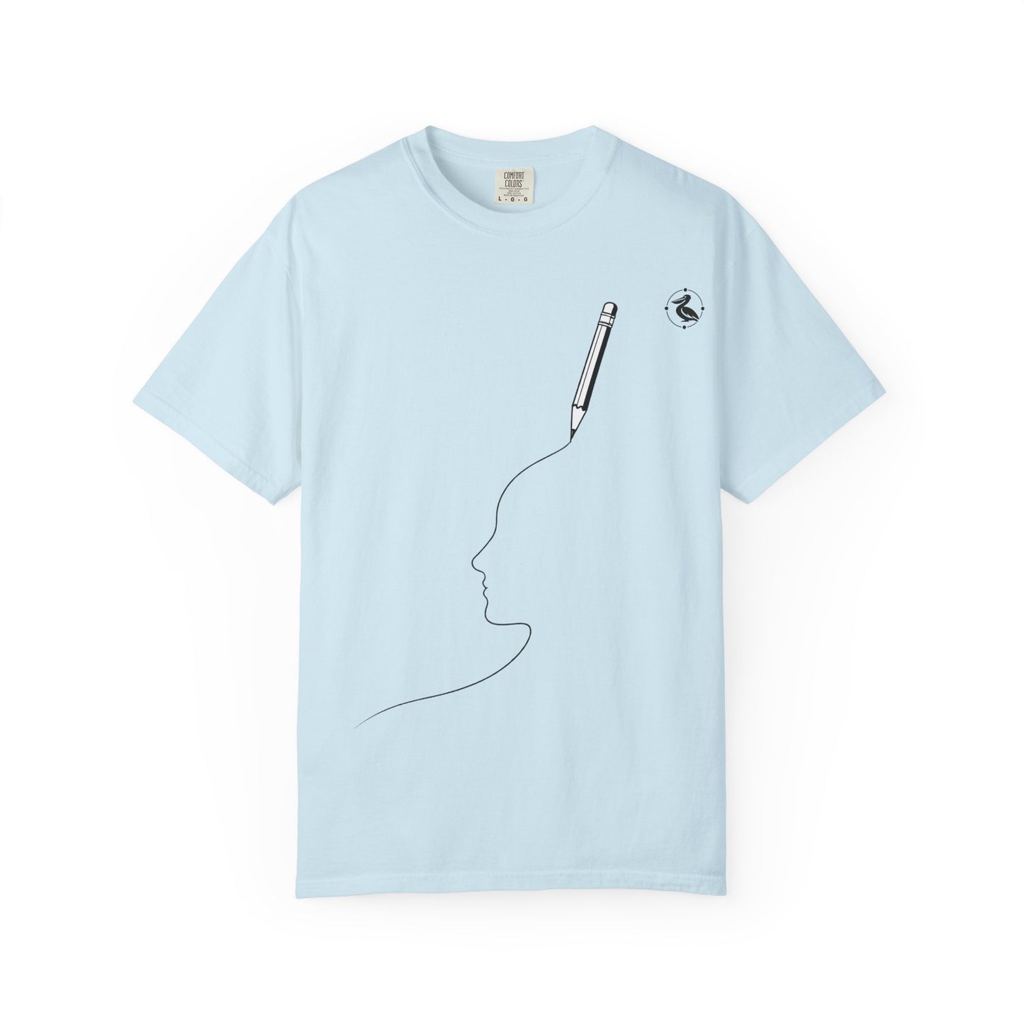 T-Shirt — Minimalist Pencil Head Outline Tee